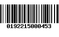 Código de Barras 0192215000453