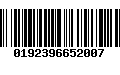 Código de Barras 0192396652007