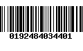 Código de Barras 0192484034401