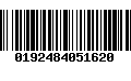 Código de Barras 0192484051620