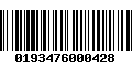 Código de Barras 0193476000428