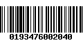 Código de Barras 0193476002040