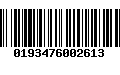 Código de Barras 0193476002613