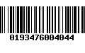 Código de Barras 0193476004044
