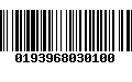 Código de Barras 0193968030100