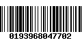 Código de Barras 0193968047702