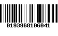 Código de Barras 0193968106041