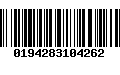 Código de Barras 0194283104262