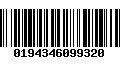 Código de Barras 0194346099320