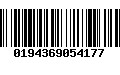 Código de Barras 0194369054177