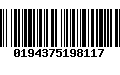 Código de Barras 0194375198117