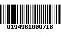Código de Barras 0194961000718