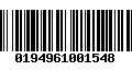 Código de Barras 0194961001548