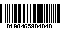 Código de Barras 0198465984840