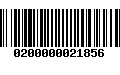 Código de Barras 0200000021856