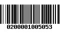 Código de Barras 0200001005053