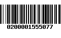 Código de Barras 0200001555077