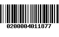 Código de Barras 0200004011877