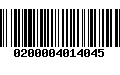 Código de Barras 0200004014045