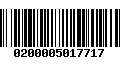 Código de Barras 0200005017717