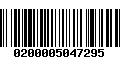 Código de Barras 0200005047295