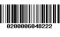 Código de Barras 0200006048222