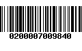 Código de Barras 0200007009840