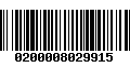 Código de Barras 0200008029915