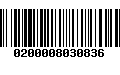 Código de Barras 0200008030836