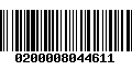 Código de Barras 0200008044611