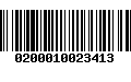 Código de Barras 0200010023413