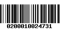 Código de Barras 0200010024731