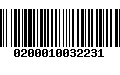 Código de Barras 0200010032231