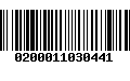 Código de Barras 0200011030441