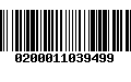 Código de Barras 0200011039499