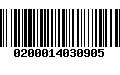 Código de Barras 0200014030905