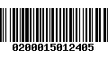 Código de Barras 0200015012405