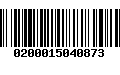 Código de Barras 0200015040873