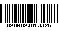 Código de Barras 0200023013326