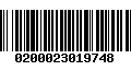 Código de Barras 0200023019748