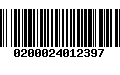 Código de Barras 0200024012397