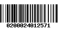 Código de Barras 0200024012571