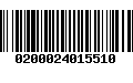 Código de Barras 0200024015510