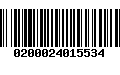 Código de Barras 0200024015534