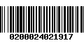 Código de Barras 0200024021917