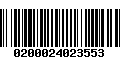 Código de Barras 0200024023553