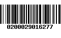 Código de Barras 0200029016277