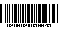 Código de Barras 0200029059045