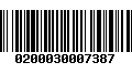 Código de Barras 0200030007387