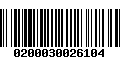 Código de Barras 0200030026104